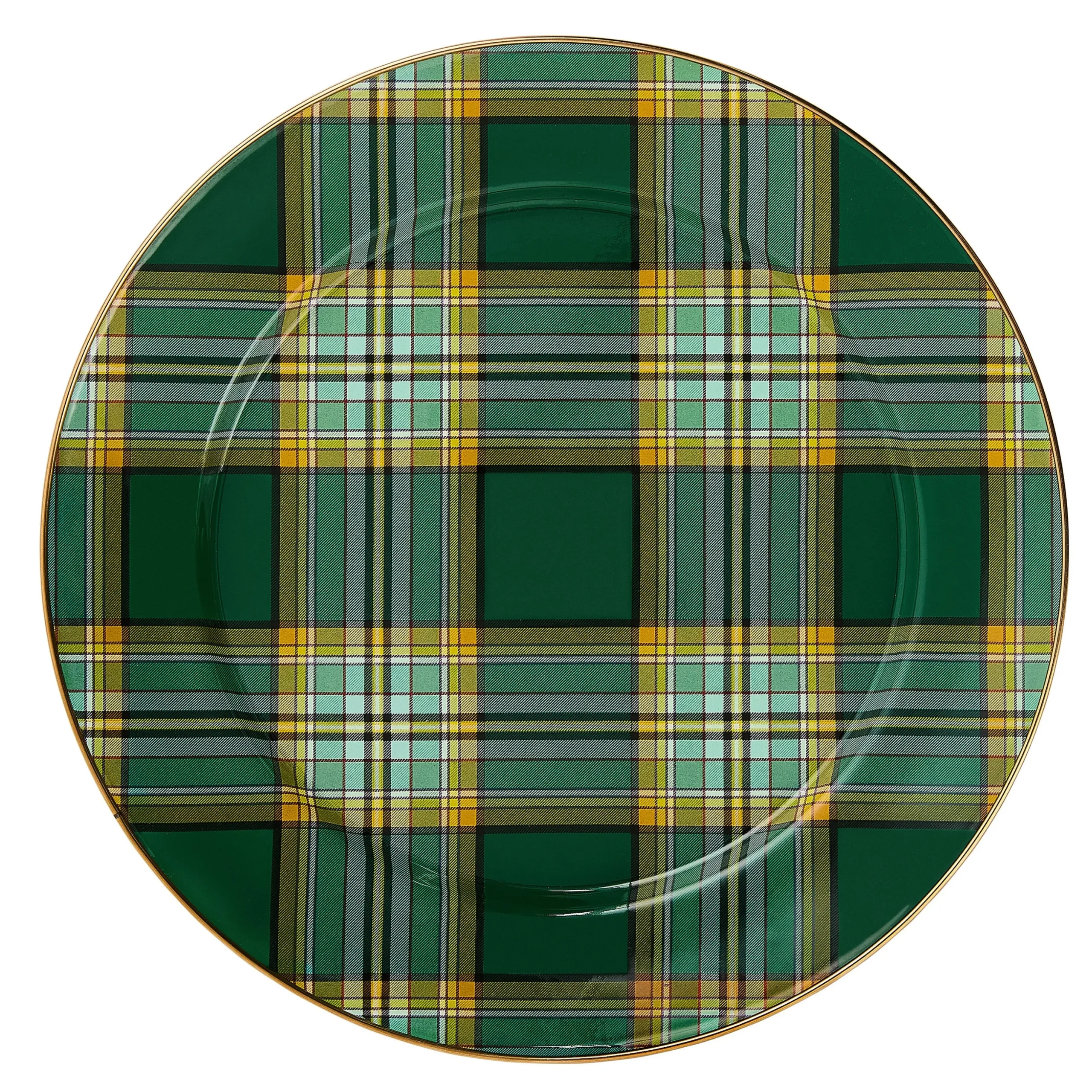 Tartan Green Charger Plate