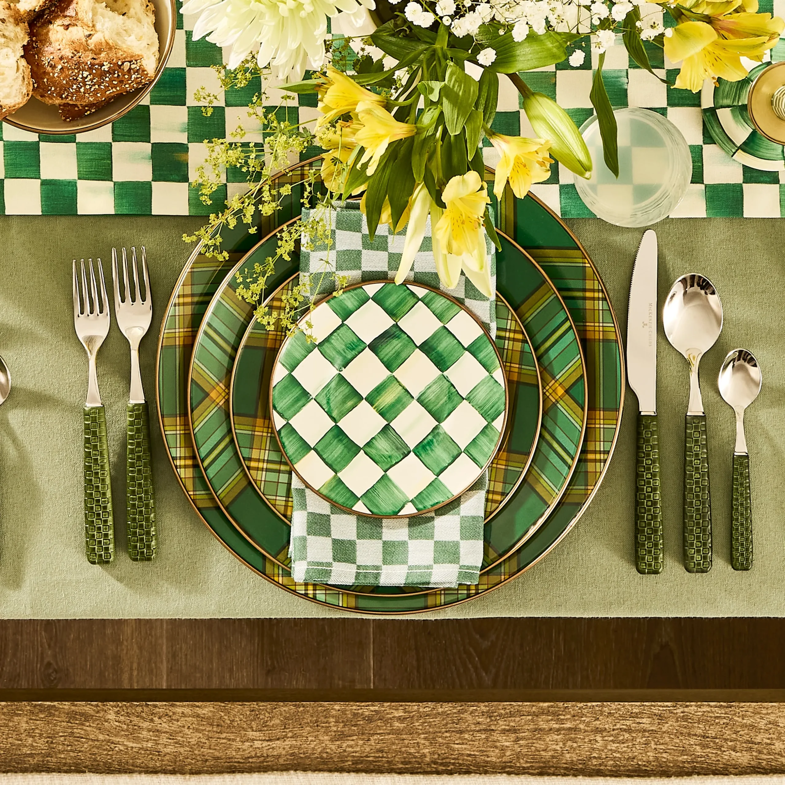 Tartan Green Charger Plate