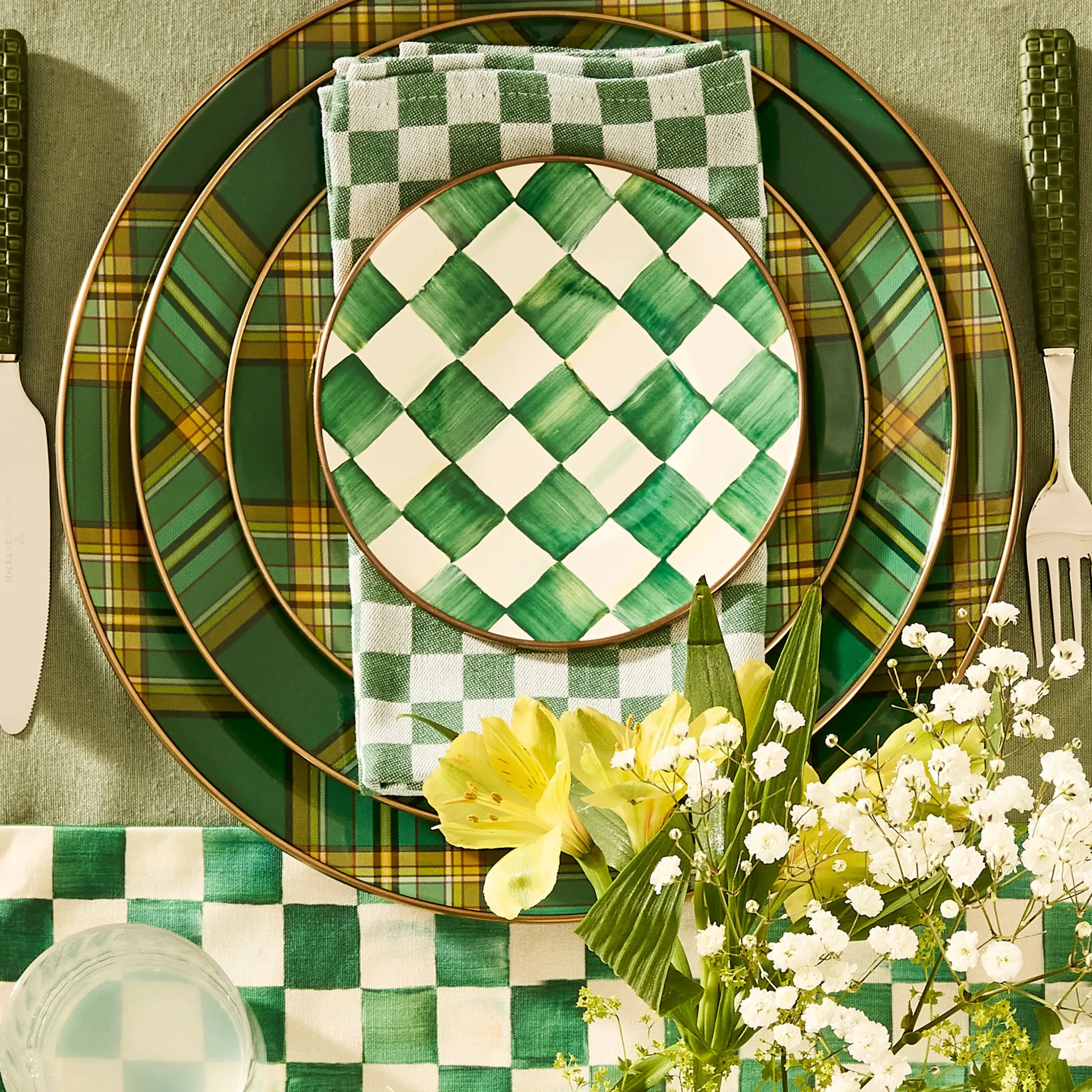 Tartan Green Dinner Plate