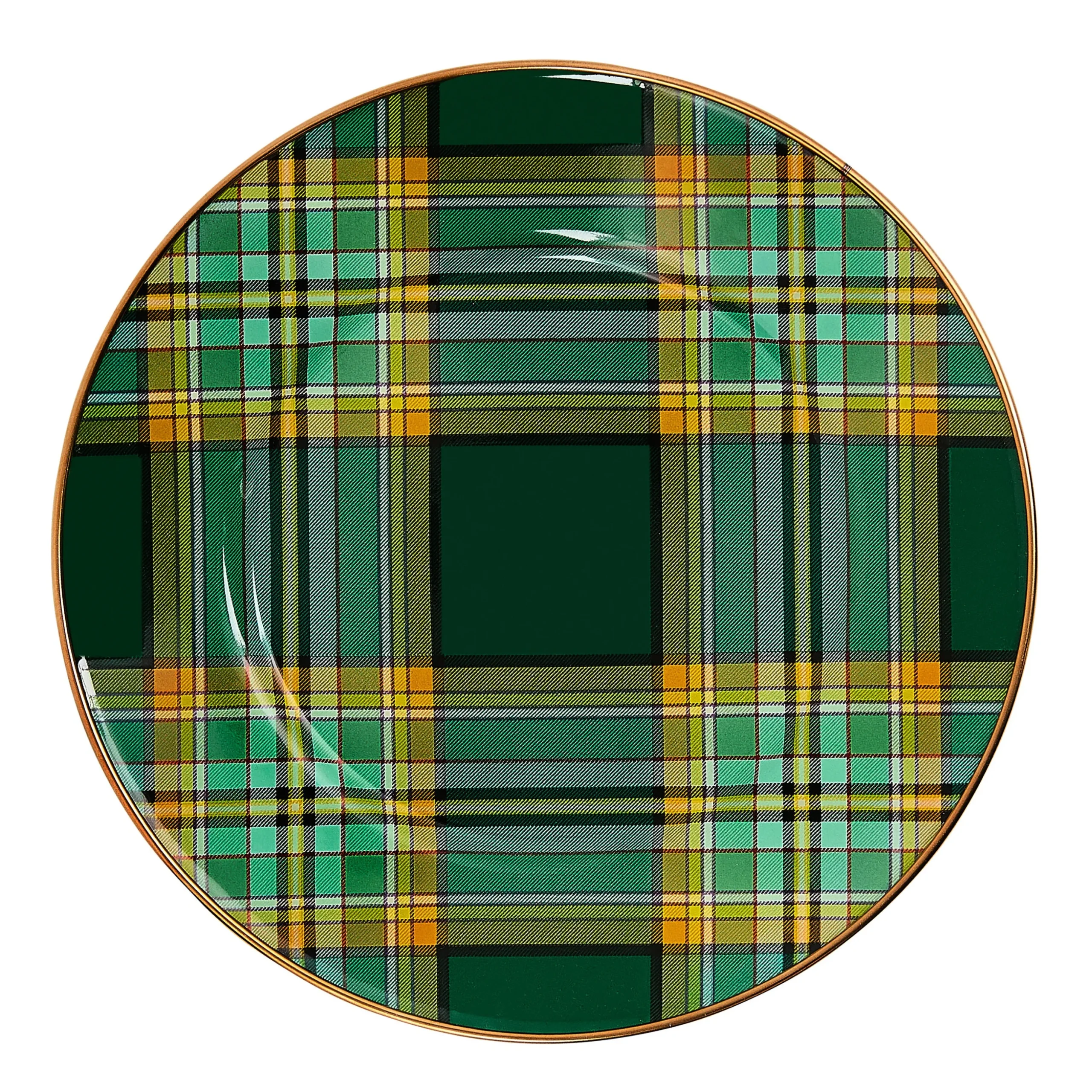 Tartan Green Salad Plate