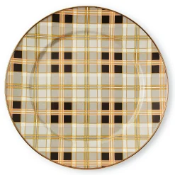 Tartan Mocha Charger Plate
