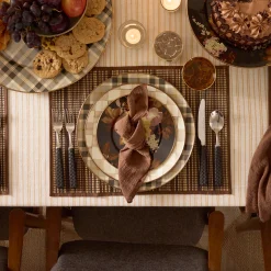 Tartan Mocha Charger Plate