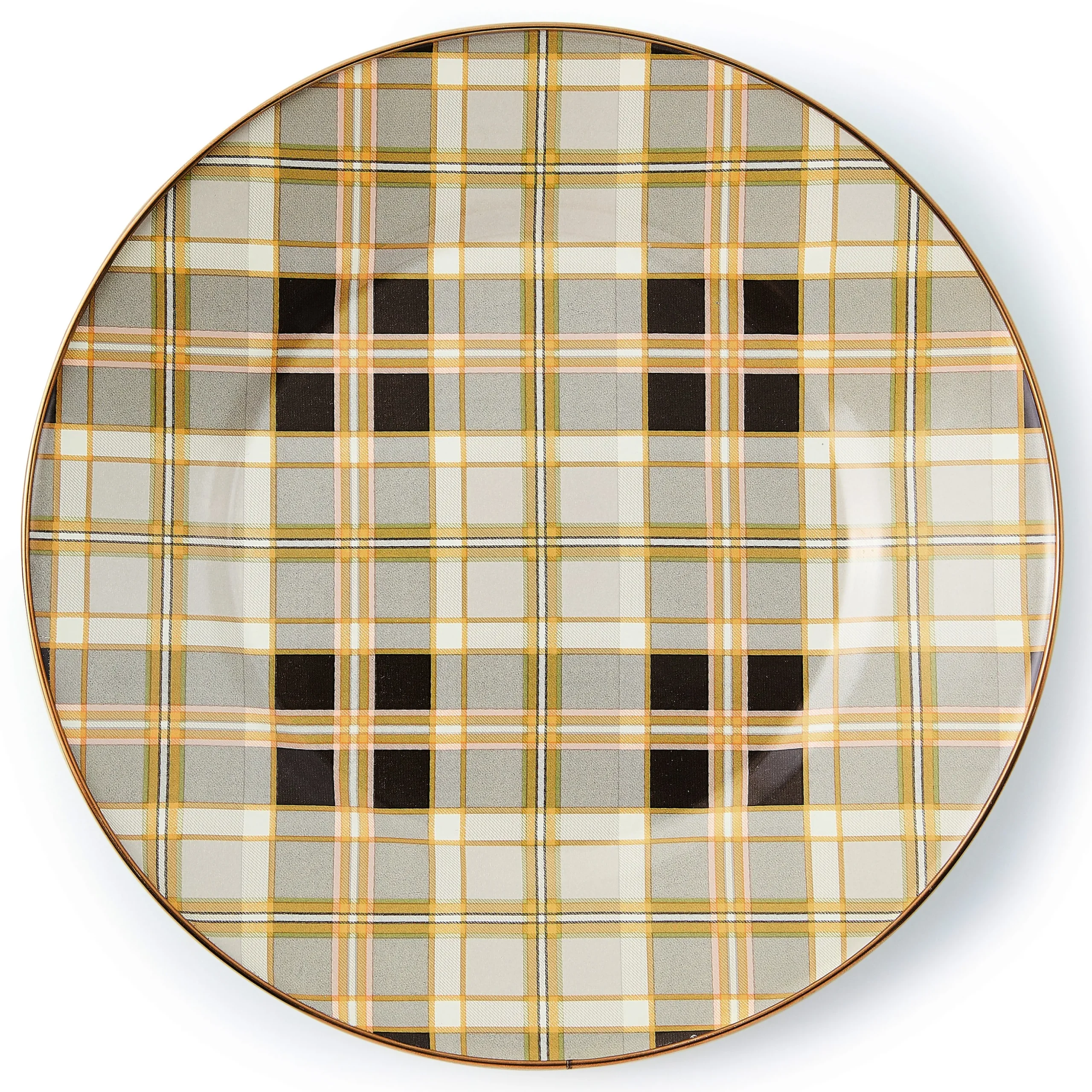 Tartan Mocha Dinner Plate