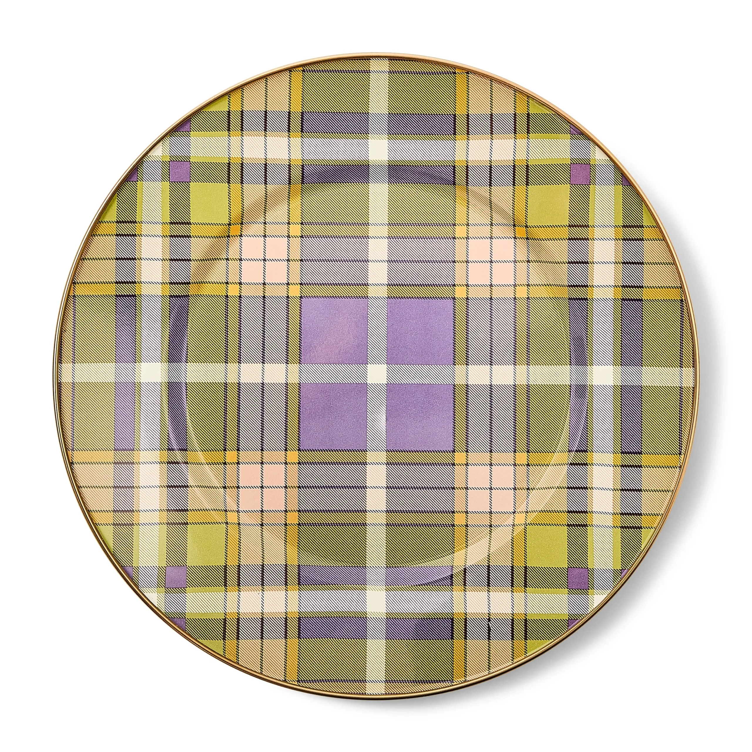 Tartan Violet Dinner Plate