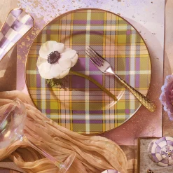 Tartan Violet Dinner Plate