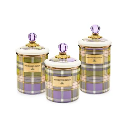 Tartan Violet Medium Canister