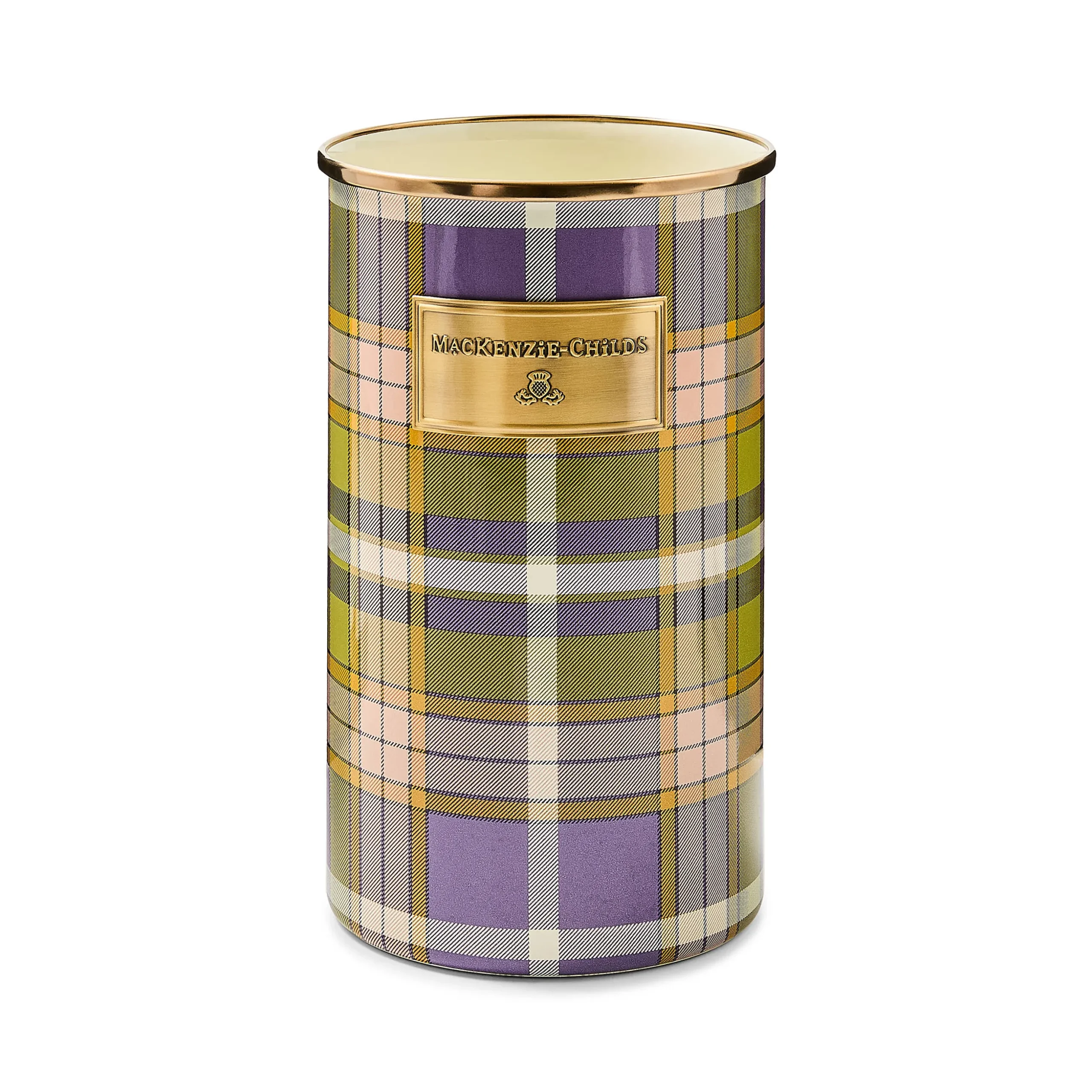Tartan Violet Utensil Holder