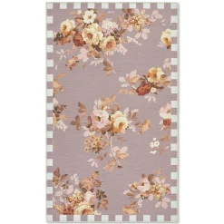 Taupe Wild Rose 3' x 5' Washable Rug