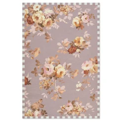 Taupe Wild Rose 5' x 7'6" Washable Rug