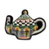 Teapot Shaped Embellished Throw Pillow