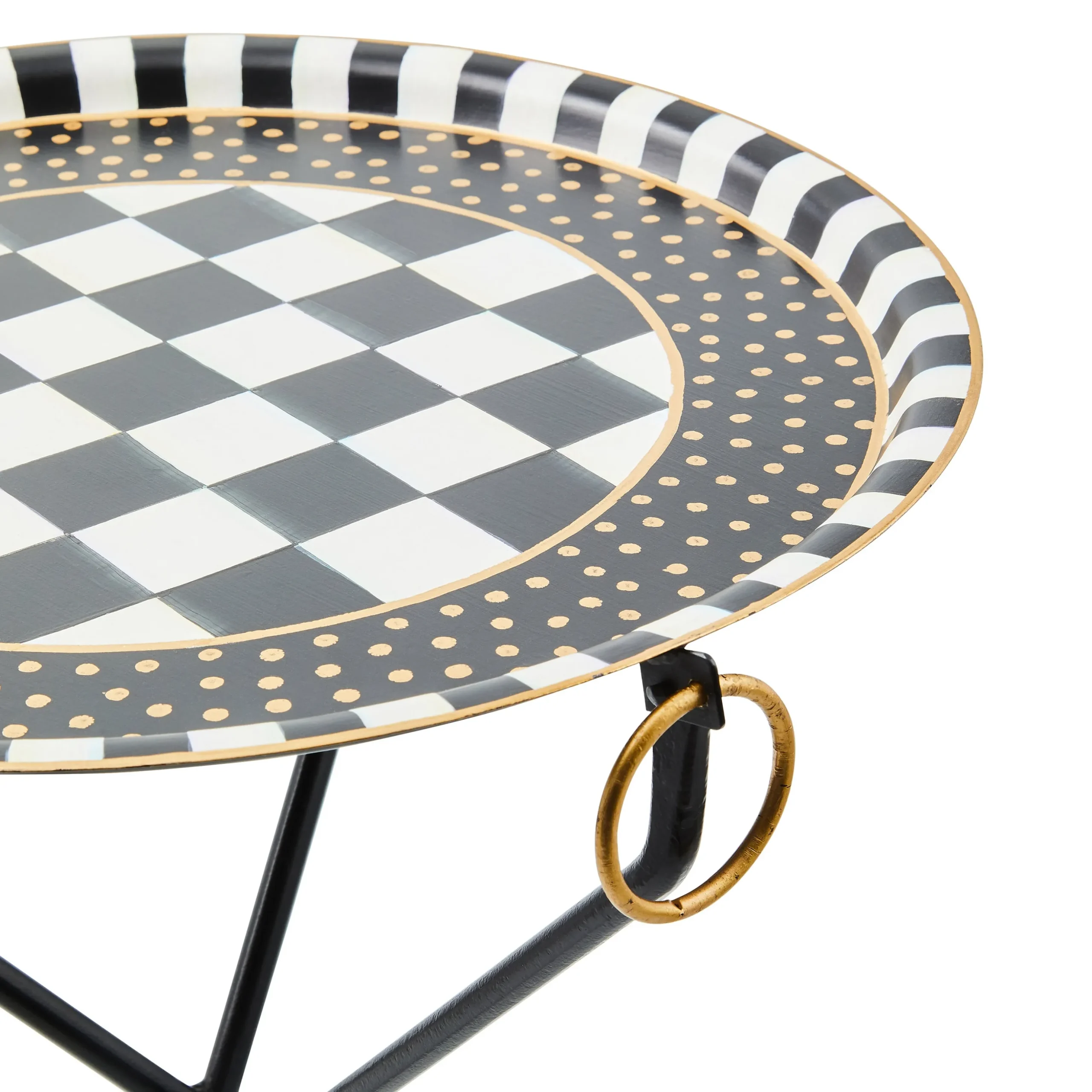Tilt Top Black Tripod Table