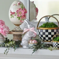 Touch of Pink Foil Bunny - Silver