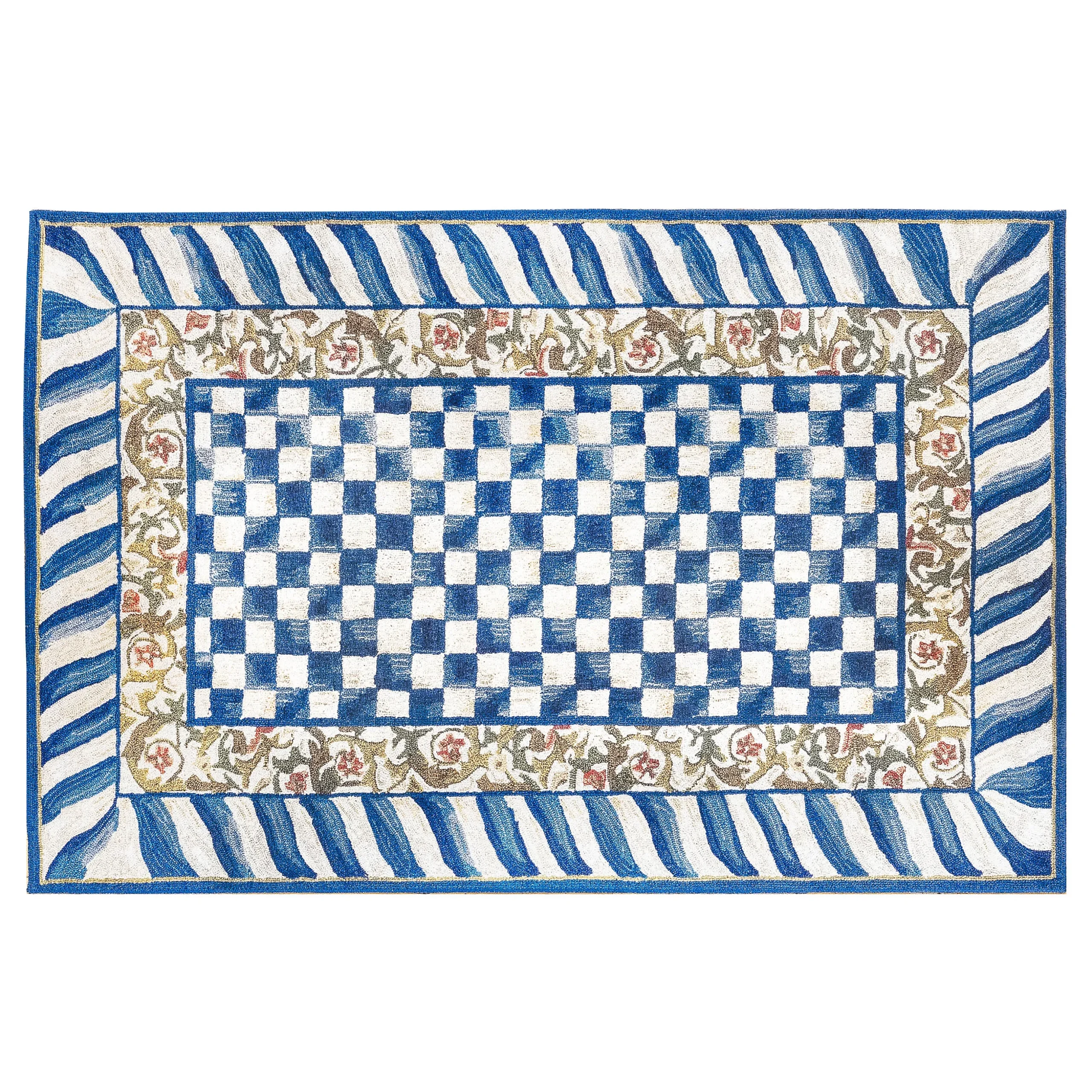 Truly Royal Check 5' x 7'6" Washable Rug