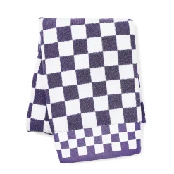 Violet Check Bath Towel