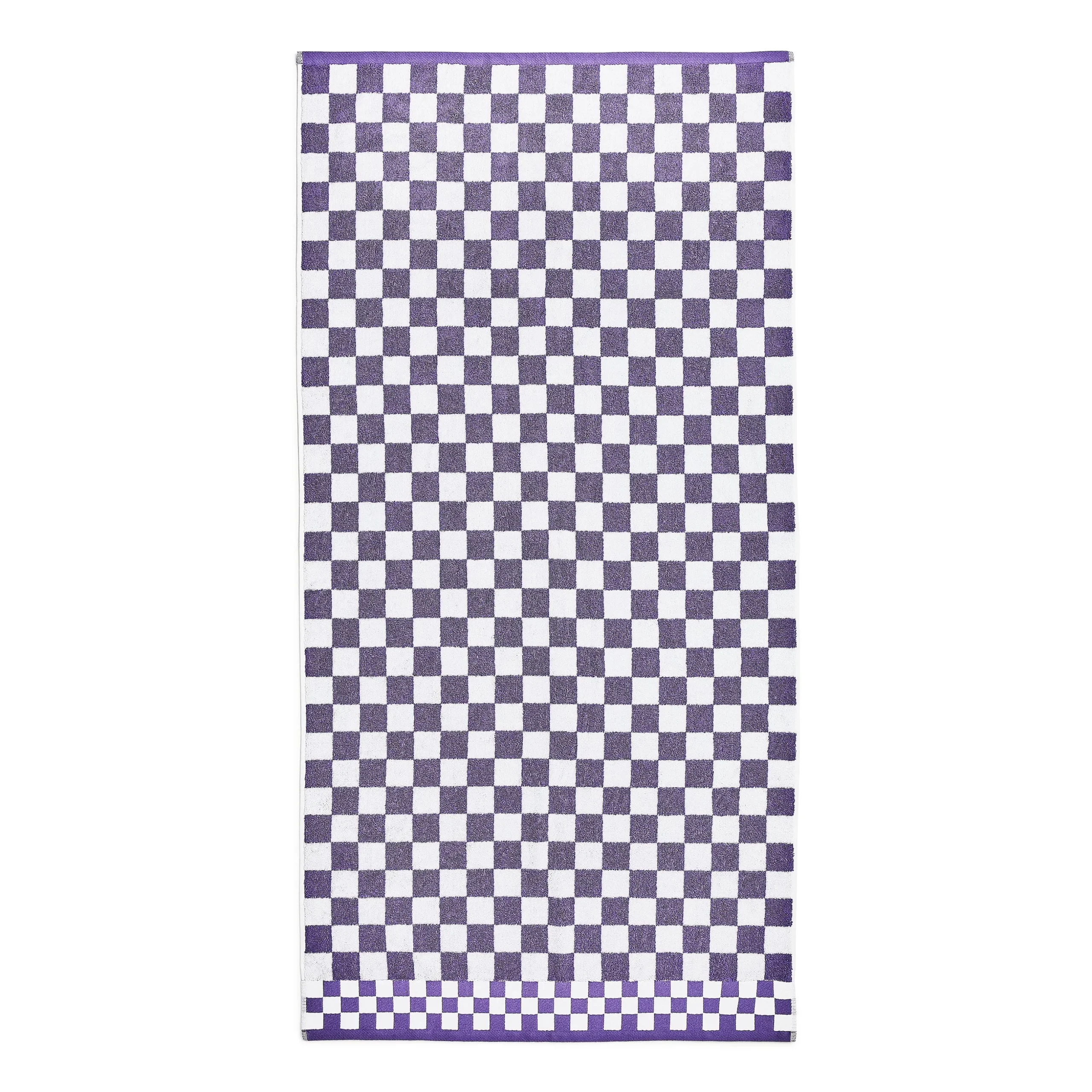 Violet Check Bath Towel