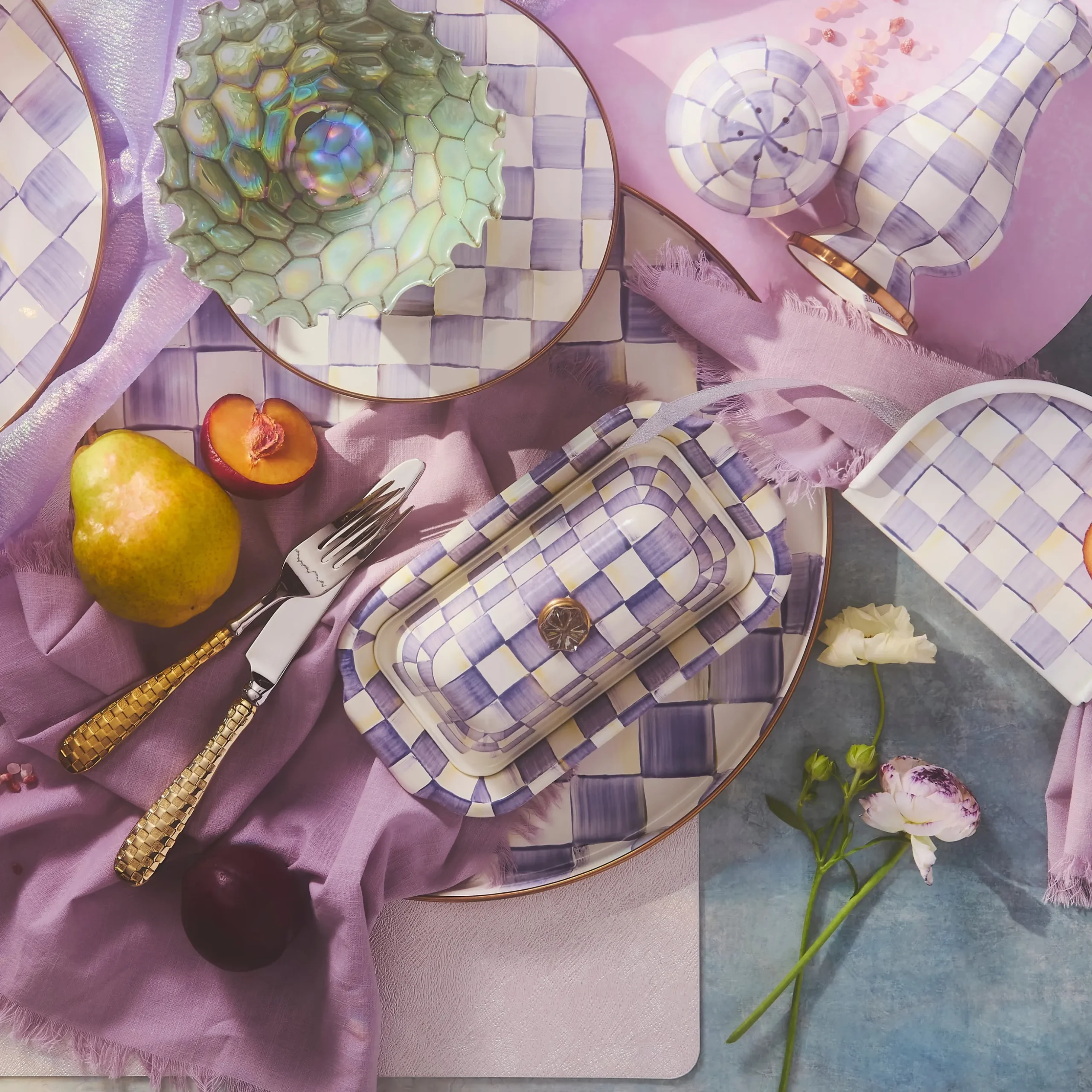 Violet Check Butter Box