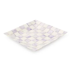 Violet Check Capiz Catchall Tray