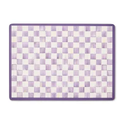 Violet Check Cork Back Placemats, Set of 4