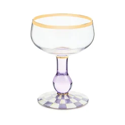 Violet Check Coupe Glass