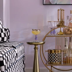 Violet Check Coupe Glass