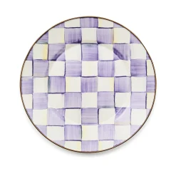 Violet Check Dinner Plate