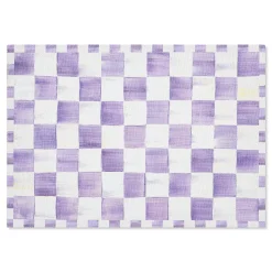 Violet Checkered 2' x 3' Washable Rug