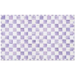 Violet Checkered 3' x 5' Washable Rug