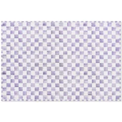 Violet Checkered 5' x 7'6" Washable Rug