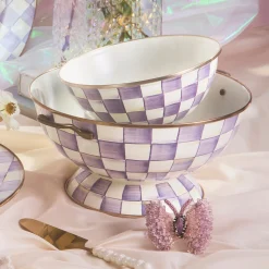 Violet Check Everything Bowl