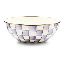 Violet Check Extra Large Everyday Bowl