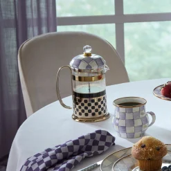 Violet Check French Press