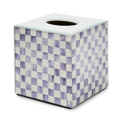 Violet Check Glass Boutique Tissue Cover