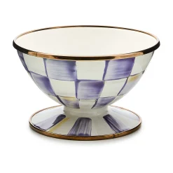 Violet Check Ice Cream Dish