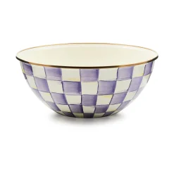 Violet Check Large Everyday Bowl