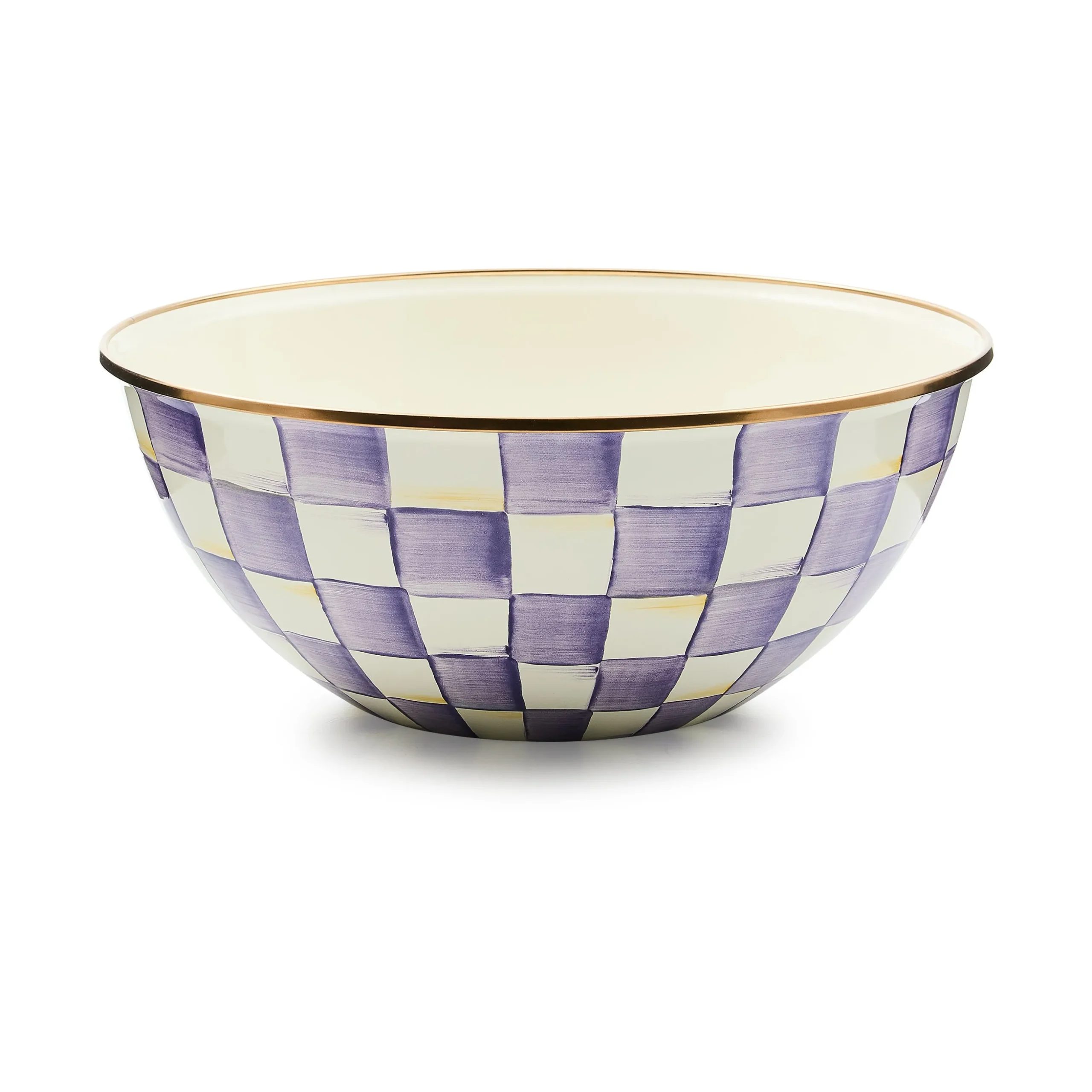 Violet Check Large Everyday Bowl