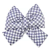 Violet Check Medium Bow
