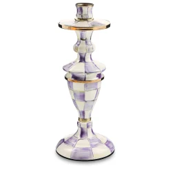 Violet Check Medium Candlestick