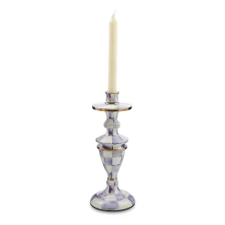 Violet Check Medium Candlestick
