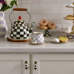 Violet Check Mug