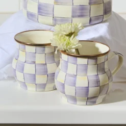 Violet Check Mug