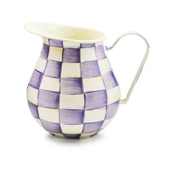 Violet Check Pitcher