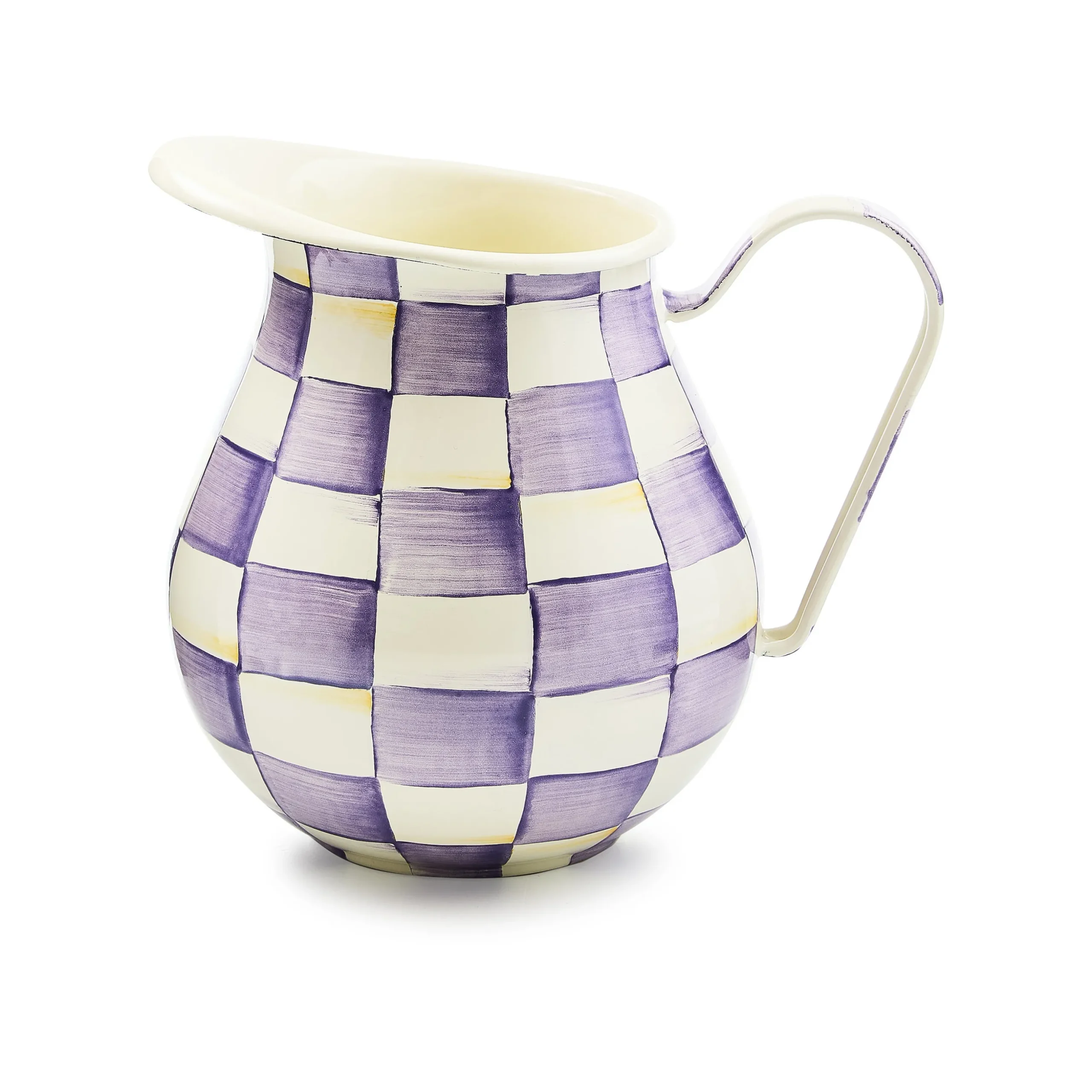 Violet Check Pitcher