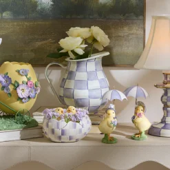 Violet Check Pitcher