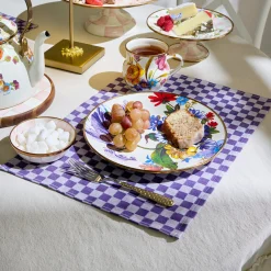 Violet Check Placemat, Set of 4