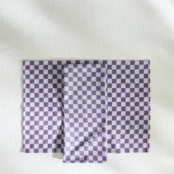 Violet Check Placemat, Set of 4