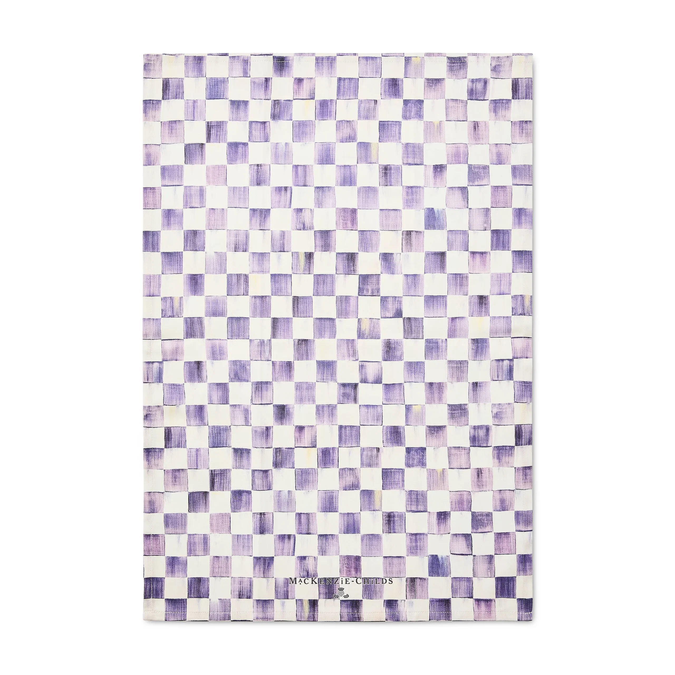 Violet Check Printed Dish Towel