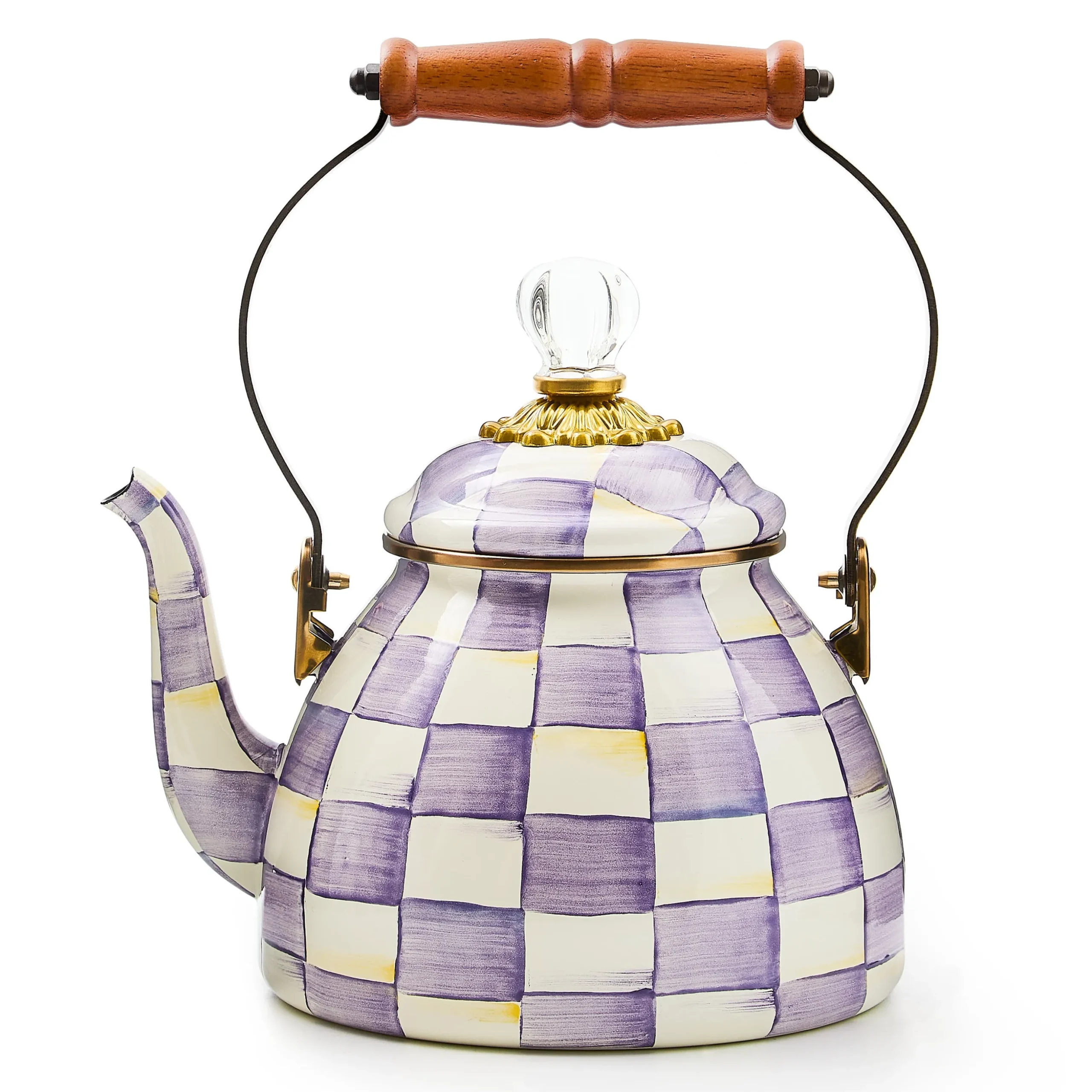 Violet Check 2 Quart Tea Kettle