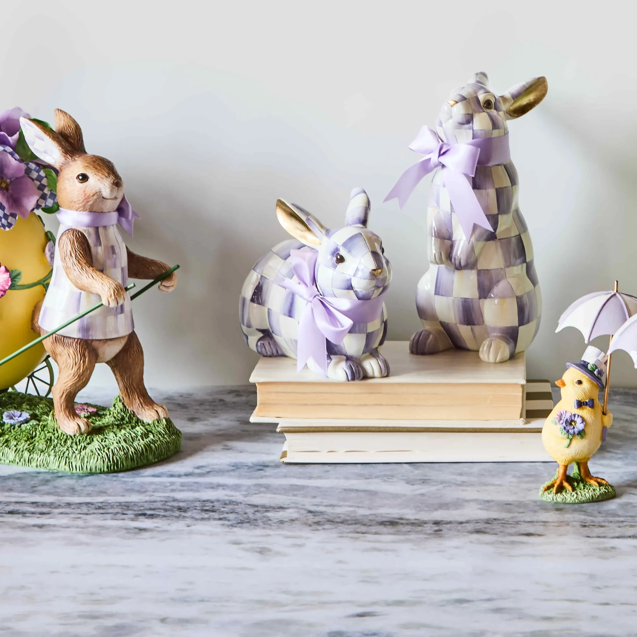 Violet Check Resting Bunny