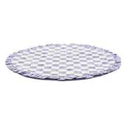 Violet Check Round Placemat