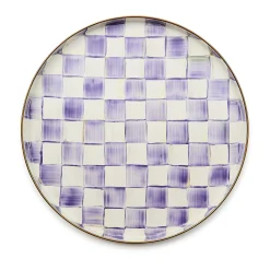 Violet Check Round Tray